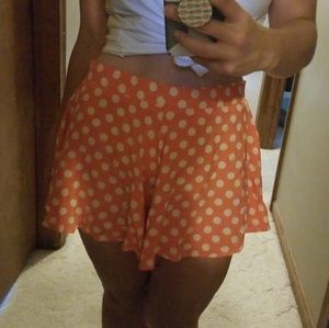 Peach Polka Dot Shorts